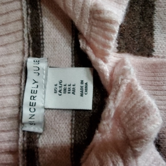 Sincerely Jules Striped Sweater in Pink and Brown - Picture 2 of 5